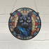 Cat Black Stained Glass Effect Suncatcher